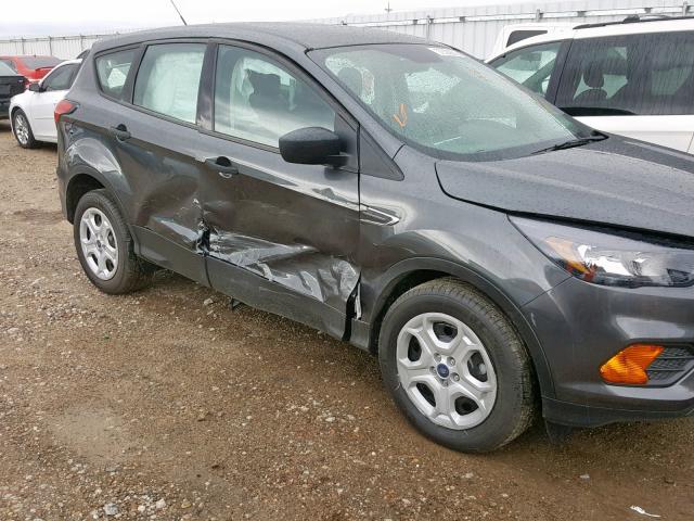 1FMCU0F78KUB58759 - 2019 FORD ESCAPE S GRAY photo 9