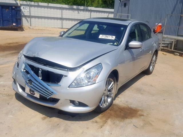 JN1CV6ARXBM351981 - 2011 INFINITI G37 SILVER photo 2