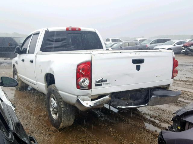 3D7KR28L49G538496 - 2009 DODGE RAM 2500 WHITE photo 3