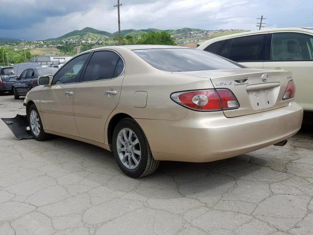 JTHBF30G136021347 - 2003 LEXUS ES 300 GOLD photo 3