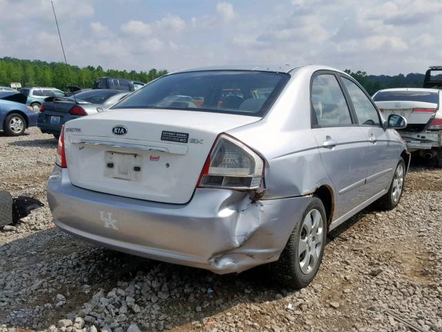 KNAFE121975422902 - 2007 KIA SPECTRA EX SILVER photo 4