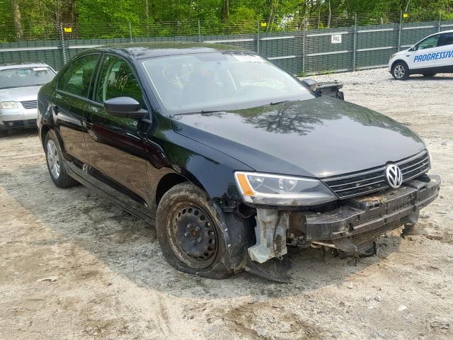 3VW2K7AJXEM381716 - 2014 VOLKSWAGEN JETTA BASE BLACK photo 1