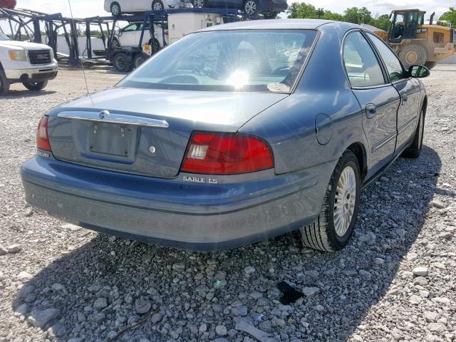 1MEFM50U1YA641936 - 2000 MERCURY SABLE GS BLUE photo 4