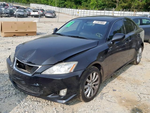 JTHCK262685024747 - 2008 LEXUS IS 250 BLACK photo 2