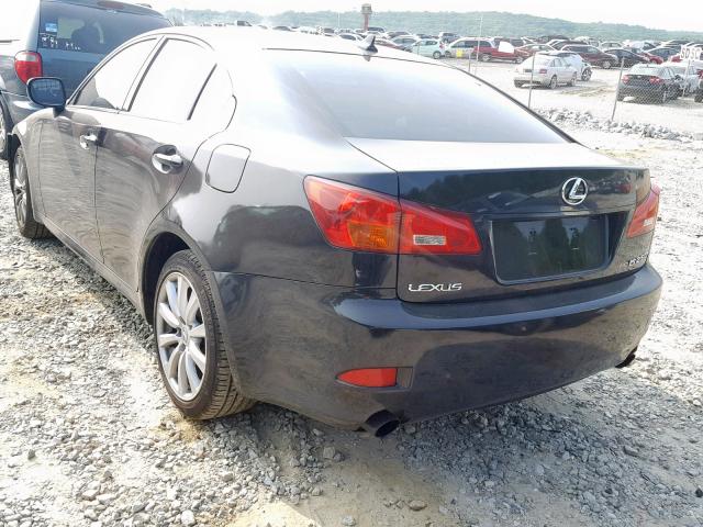 JTHCK262685024747 - 2008 LEXUS IS 250 BLACK photo 3