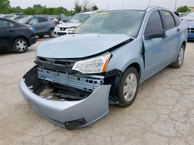 1FAHP34N98W204543 - 2008 FORD FOCUS S/SE BLUE photo 2