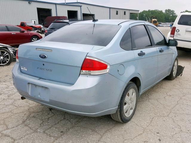 1FAHP34N98W204543 - 2008 FORD FOCUS S/SE BLUE photo 4