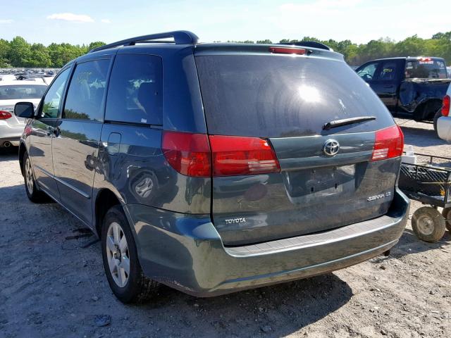 5TDZA23C34S198243 - 2004 TOYOTA SIENNA CE GREEN photo 3