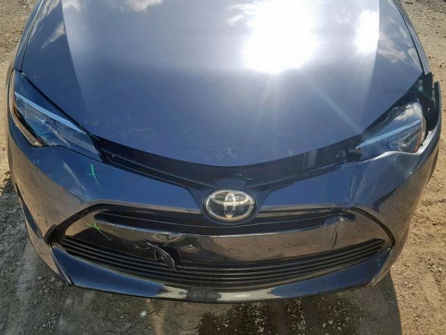 5YFBURHE9KP932496 - 2019 TOYOTA COROLLA L BLUE photo 9