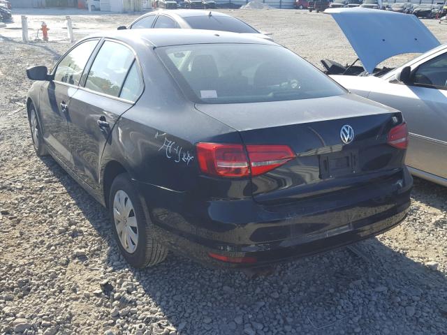 3VW2K7AJXFM294495 - 2015 VOLKSWAGEN JETTA BASE 黑色 照片 3