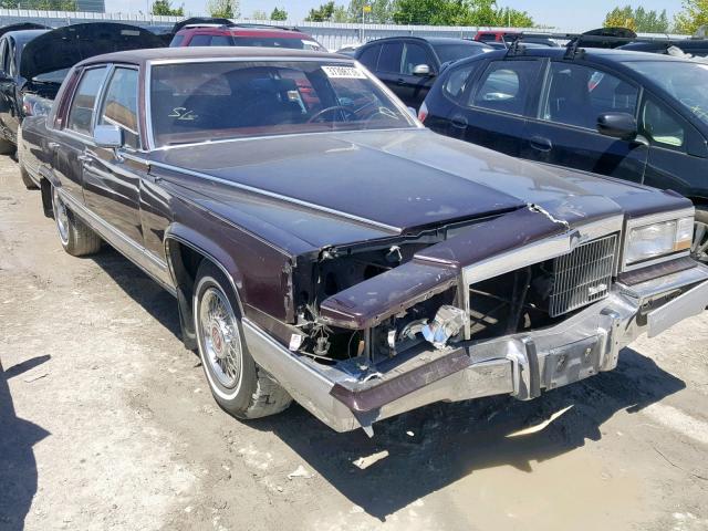 1G6DW5170MR717639 - 1991 CADILLAC BROUGHAM BURGUNDY photo 1