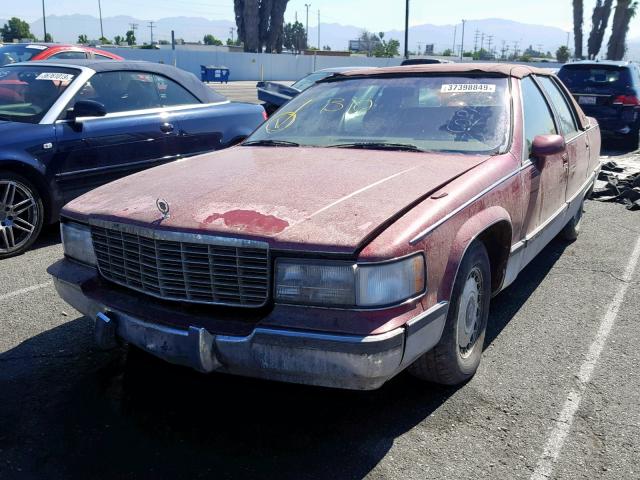 1G6DW52P1RR719681 - 1994 CADILLAC FLEETWOOD RED photo 2