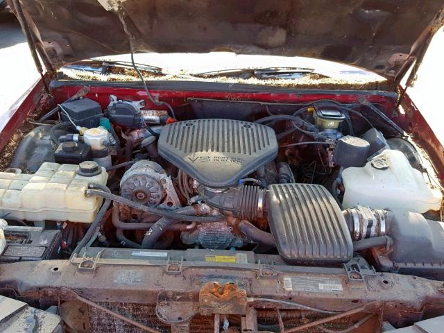 1G6DW52P1RR719681 - 1994 CADILLAC FLEETWOOD RED photo 7