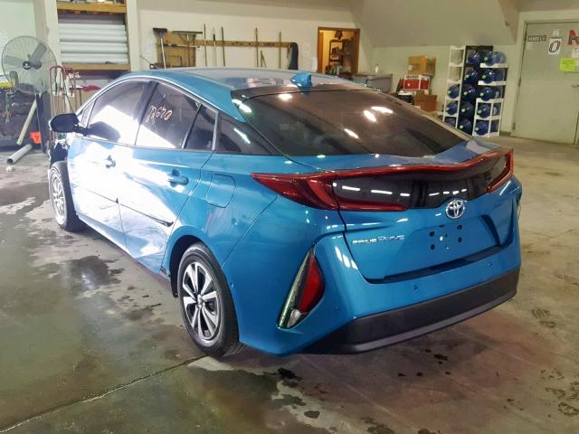 JTDKARFP5H3052992 - 2017 TOYOTA PRIUS PRIM 蓝色 照片 3