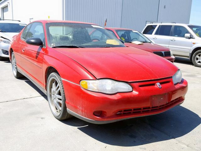 2G1WW12E839249253 - 2003 CHEVROLET MONTE CARL RED photo 1