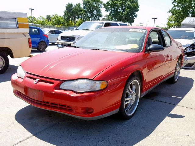 2G1WW12E839249253 - 2003 CHEVROLET MONTE CARL RED photo 2