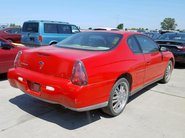 2G1WW12E839249253 - 2003 CHEVROLET MONTE CARL RED photo 4