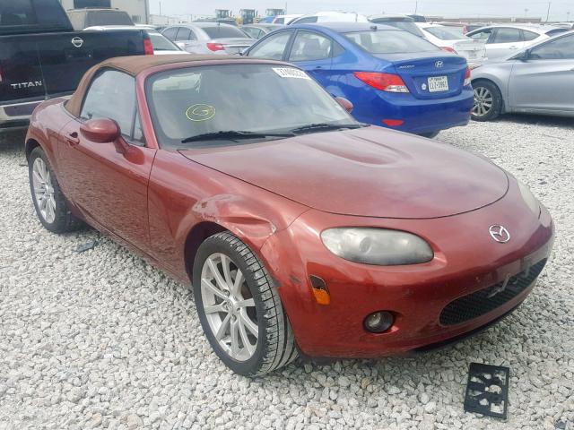 JM1NC25F570125964 - 2007 MAZDA MX-5 MIATA RED photo 1