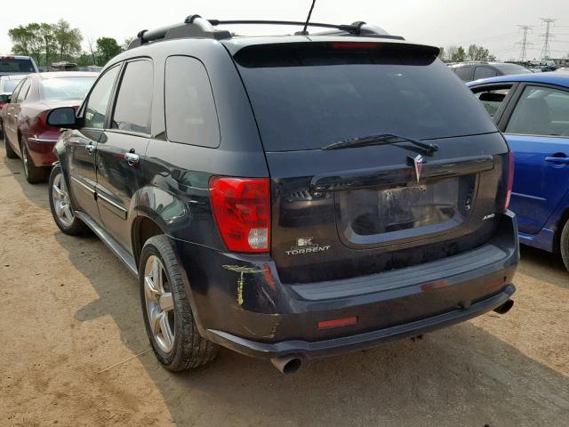 2CKDL737X86013912 - 2008 PONTIAC TORRENT GX BLACK photo 3