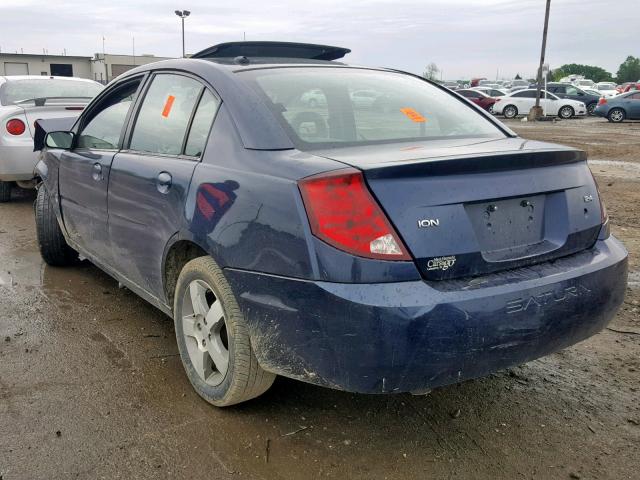 1G8AL55B67Z131386 - 2007 SATURN ION LEVEL BLUE photo 3