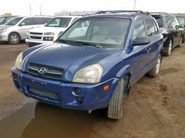 KM8JM12B25U189484 - 2005 HYUNDAI TUCSON GL BLUE photo 2