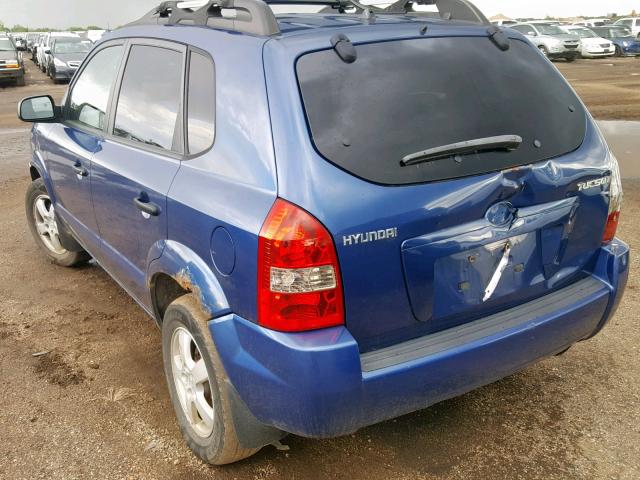 KM8JM12B25U189484 - 2005 HYUNDAI TUCSON GL BLUE photo 3