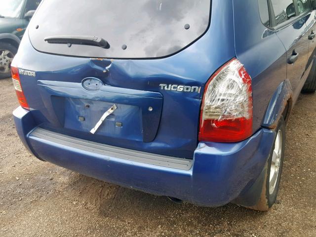 KM8JM12B25U189484 - 2005 HYUNDAI TUCSON GL BLUE photo 9