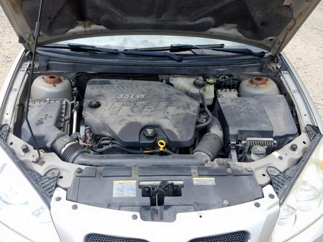 1G2ZH58N974266217 - 2007 PONTIAC G6 GT SILVER photo 7