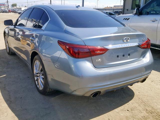 JN1EV7AR1JM432624 - 2018 INFINITI Q50 LUXE GRAY photo 3