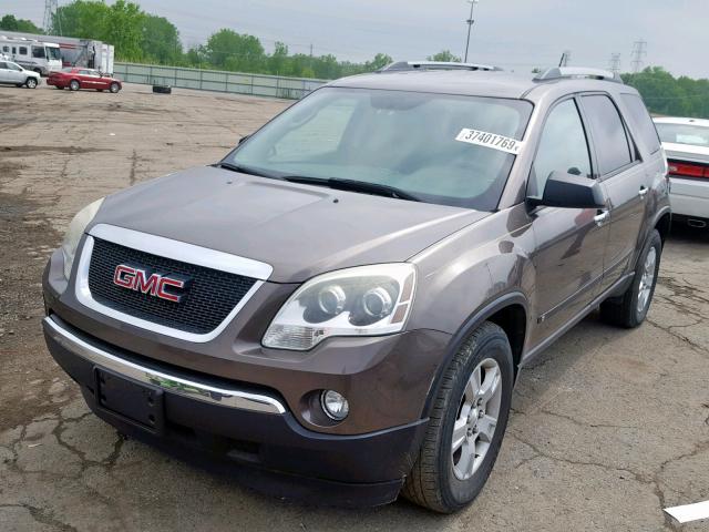 1GKLRKED1AJ129455 - 2010 GMC ACADIA SL BROWN photo 2