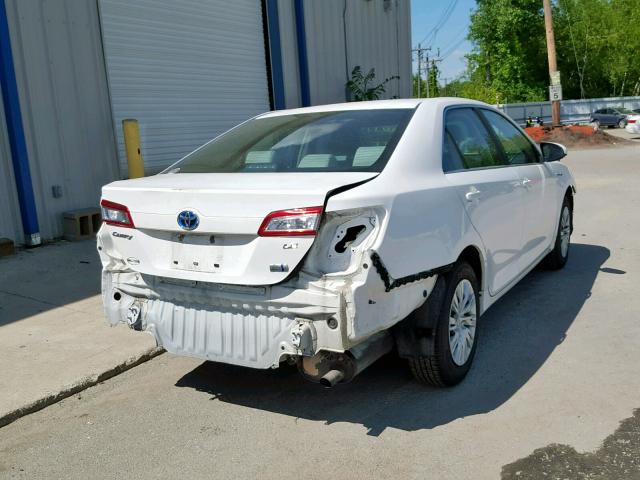 4T1BD1FK8CU050827 - 2012 TOYOTA CAMRY HYBR WHITE photo 4