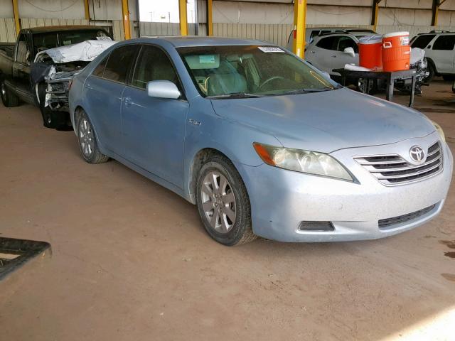 4T1BB46K98U045859 - 2008 TOYOTA CAMRY HYBR BLUE photo 1