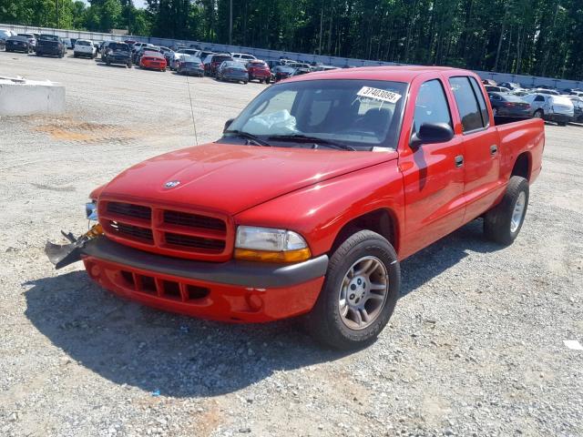 1B7GL2AX51S177176 - 2001 DODGE DAKOTA QUA RED photo 2