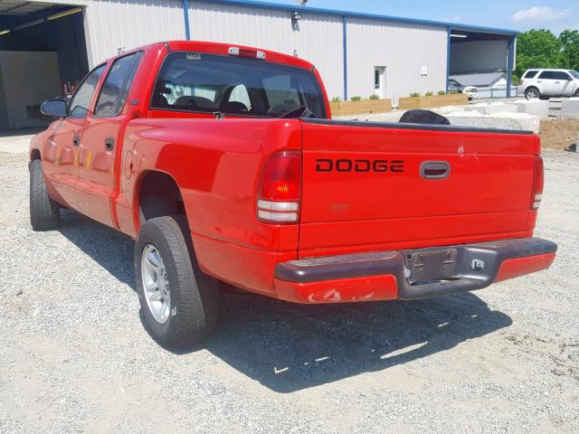 1B7GL2AX51S177176 - 2001 DODGE DAKOTA QUA RED photo 3