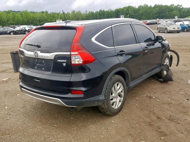 2HKRM4H7XFH698729 - 2015 HONDA CR-V EXL BLACK photo 4