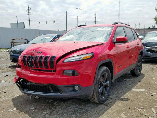 1C4PJMCB2JD603557 - 2018 JEEP CHEROKEE L RED photo 2