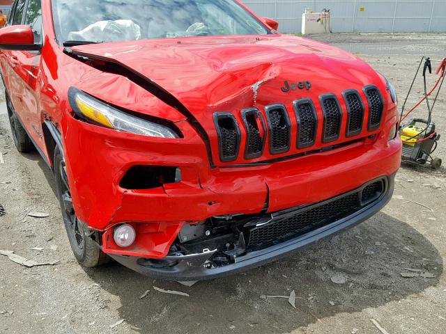 1C4PJMCB2JD603557 - 2018 JEEP CHEROKEE L RED photo 9