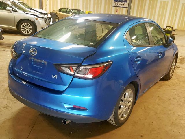 3MYDLBZV5GY117030 - 2016 TOYOTA SCION IA BLUE photo 4