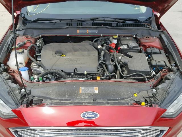 3FA6P0HD5HR354028 - 2017 FORD FUSION SE RED photo 7