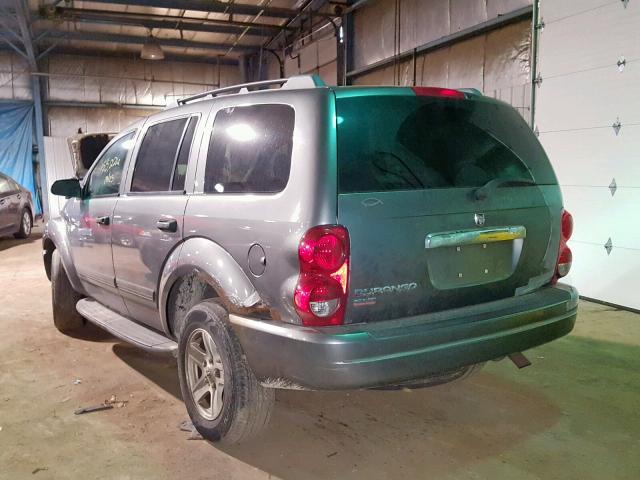 1D4HB48NX5F526504 - 2005 DODGE DURANGO SL GRAY photo 3