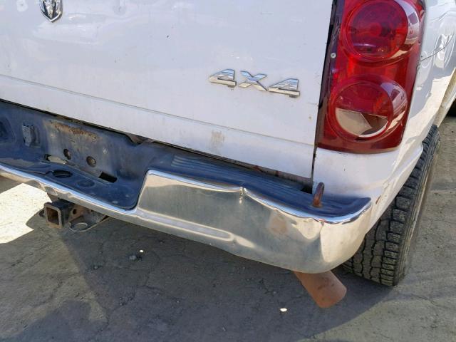 3D7KS28A67G823801 - 2007 DODGE RAM 2500 S თეთრი ფოტო 9
