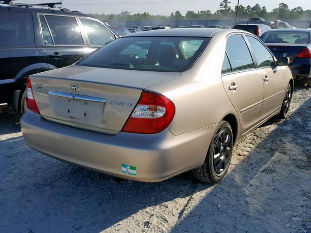 4T1BE30K63U722983 - 2003 TOYOTA CAMRY LE GOLD photo 4