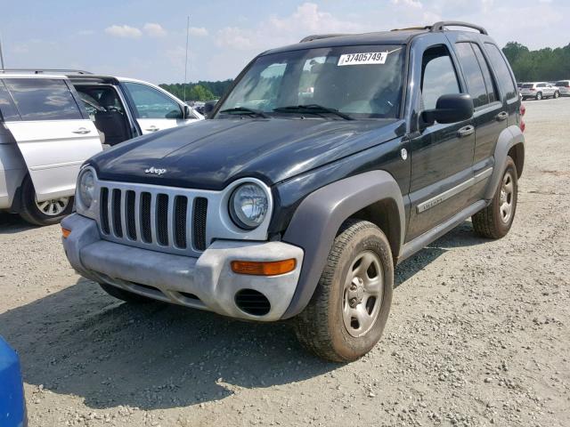 1J8GL48K86W123921 - 2006 JEEP LIBERTY SP BLACK photo 2