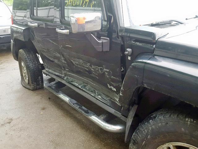 5GTEN63L288193838 - 2008 HUMMER H3 ALPHA BLACK photo 9