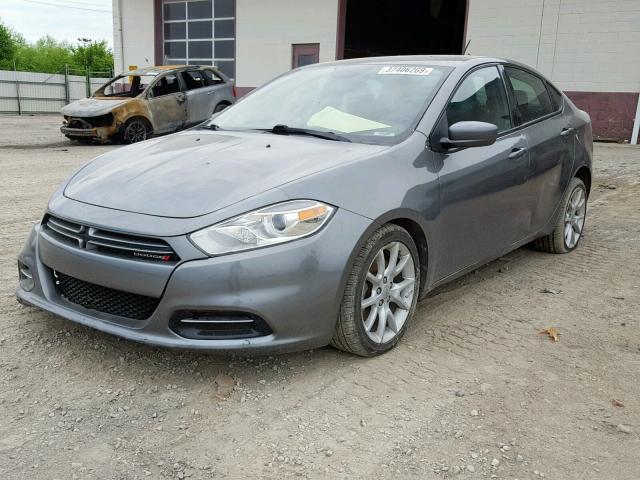 1C3CDFBA9DD103592 - 2013 DODGE DART SXT GRAY photo 2