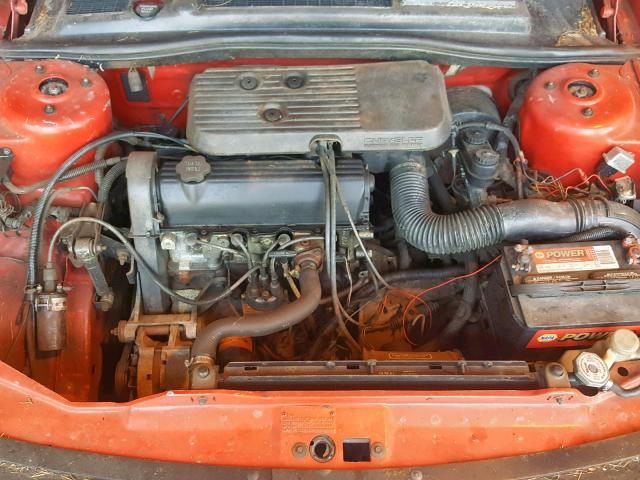 1C3XJ45K1KG163039 - 1989 CHRYSLER LEBARON RED photo 7