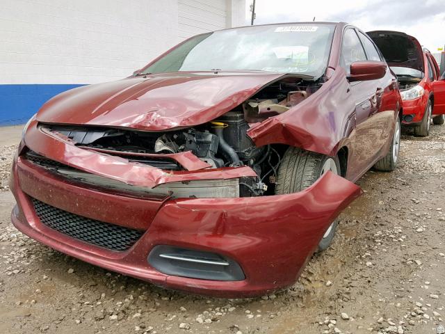 1C3CDFBB0FD238424 - 2015 DODGE DART SXT BURGUNDY photo 9