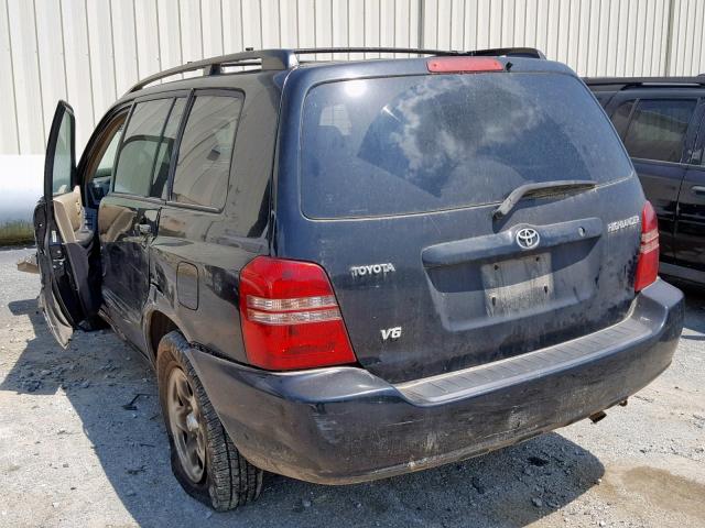 JTEGF21A930088188 - 2003 TOYOTA HIGHLANDER BLACK photo 3