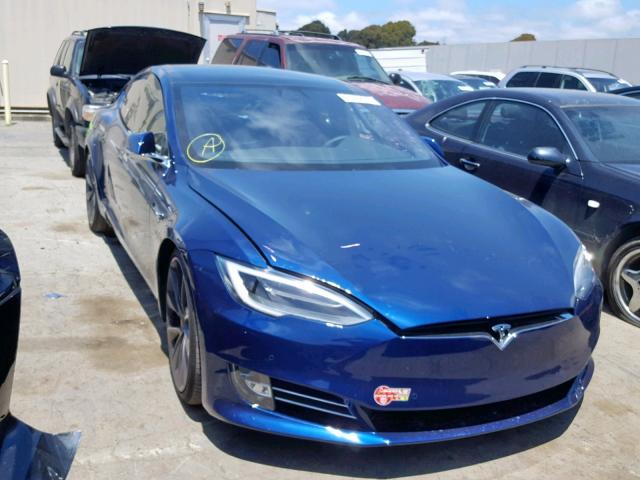 5YJSA1E23JF260837 - 2018 TESLA MODEL S أزرق صورة 1