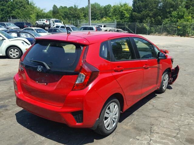 JHMGK5H56GX009811 - 2016 HONDA FIT LX RED photo 4